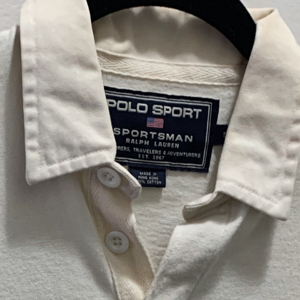 Vintage Polo Sport long sleeve heavyweight polo shirt